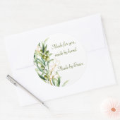 Sticker Rond Branche d'olive aquarelle (Enveloppe)
