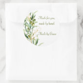 Sticker Rond Branche d'olive aquarelle (Sac)