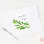 Sticker Rond Branche d'olive avec feuilles (Enveloppe)