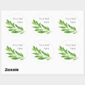 Sticker Rond Branche d'olive avec feuilles (Feuille)