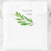 Sticker Rond Branche d'olive avec feuilles (Sac)