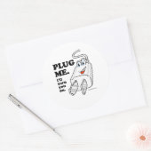 Sticker Rond branche-moi (Enveloppe)