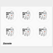 Sticker Rond branche-moi (Feuille)