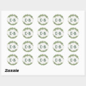 Sticker Rond Branches courbes | Phoques d'enveloppes Mariages v (Feuille)