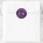 Sticker Rond Branches courbes | Sceaux d'enveloppe Mariage en a (Sac)
