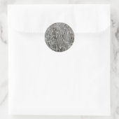 Sticker Rond Branches couvertes de neige Abstraite hivernale (Sac)