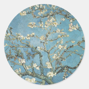 Sticker Rond Branches d'amande de Vincent van Gogh   en fleur,