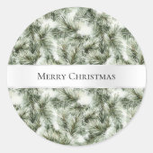 Sticker Rond Branches d'arbre de Noël (Devant)