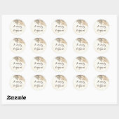 Sticker Rond Branches d'arbre Mariage rustique (Feuille)