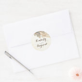Sticker Rond Branches d'arbre Mariage rustique (Enveloppe)