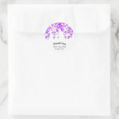 Sticker Rond Branches de l'Orchidée Pourpre de Printemps Cadeau (Sac)
