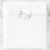 Sticker Rond Branches d'hiver Bonne année (Sac)