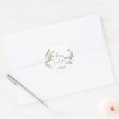 Sticker Rond Branches d'hiver Bonne année (Enveloppe)