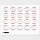 Sticker Rond Branches d'hiver Moderne Joyeux Vacances (Feuille)