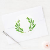 Sticker Rond Branches olives (Enveloppe)