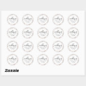 Sticker Rond Branches rustiques Cuivre Mariage de automne d'aut (Feuille)