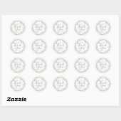 Sticker Rond Branches rustiques en bois et en feuilles Botaniqu (Feuille)