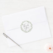 Sticker Rond Branches rustiques en bois et en feuilles Botaniqu (Enveloppe)