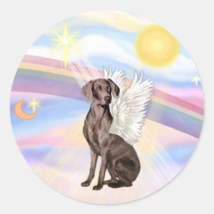 Sticker Rond Braque de Weimar