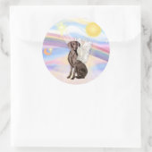 Sticker Rond Braque de Weimar (Sac)