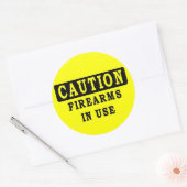 STICKER ROND BRAS DE FEU EN COURS D'UTILISATION (Enveloppe)