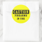 STICKER ROND BRAS DE FEU EN COURS D'UTILISATION (Sac)