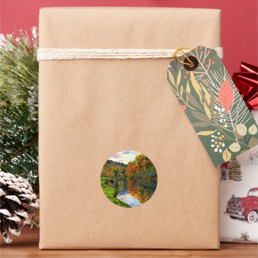 Sticker Rond Bras de la Jeufosse, automne, (vacances)