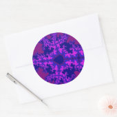 Sticker Rond Brasage fractal pourpre (Enveloppe)