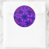 Sticker Rond Brasage fractal pourpre (Sac)