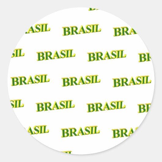 Sticker Rond Brasil 3D (Devant)