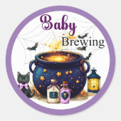 Sticker Rond Brasser un bébé (Devant)