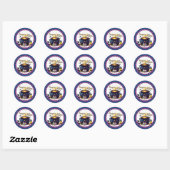 Sticker Rond Brasser Un Bébé (Feuille)