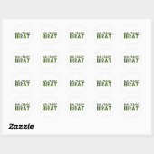 Sticker Rond Brat militaire (Feuille)