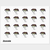 Sticker Rond Brave comme l'ours aquarelle typographie (Feuille)