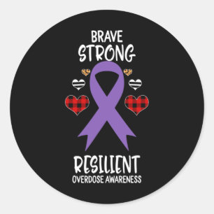 Sticker Rond Brave forte résistance à la surdose de sensibilisa