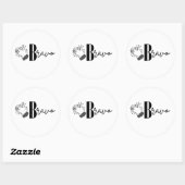 Sticker Rond Bravo (Feuille)