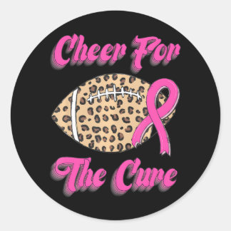 Sticker Rond Bravo Pour Un Football Cure Pink Ribbon Breast