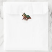 Sticker Rond Brawler arc-en-ciel du profond (Sac)
