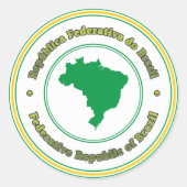 Sticker Rond Brazil (Devant)