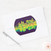 Sticker Rond Brazil Skyline (Enveloppe)