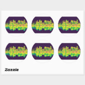 Sticker Rond Brazil Skyline (Feuille)