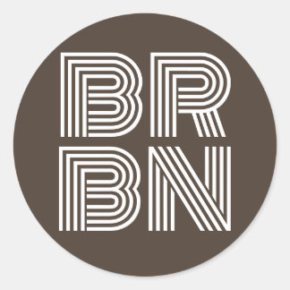 Sticker Rond BRBN Bourbon Hunter Whiskey Collector