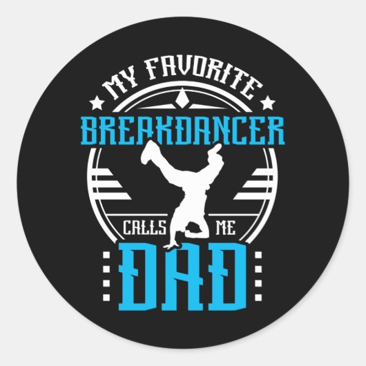 Sticker Rond Breakdancing Dad (Devant)