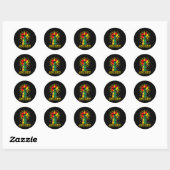 Sticker Rond Breaking Every Chain Since 1865 Juneteenth Black H (Feuille)