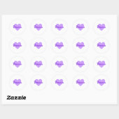 Sticker Rond Breanna dans le violet (Feuille)