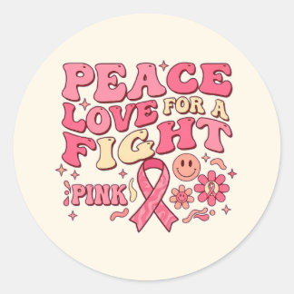 Sticker Rond Breast Cancer Awareness / Paz Amor Lucha