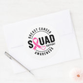 Sticker Rond Breast Cancer Awareness Squad Support (Enveloppe)