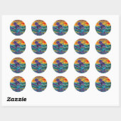 Sticker Rond Breaststroke (Feuille)