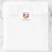 Sticker Rond Breathe In Love Breathe Out Gratitude Sitive Motiv (Sac)