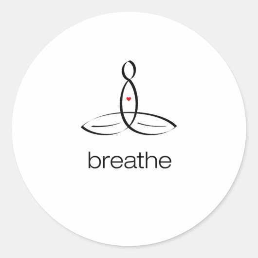Sticker Rond Breathe - Style Black Regular (Devant)